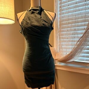 Zara Army Green Halter Dress
